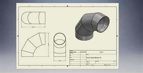 sheet metal elbow layout